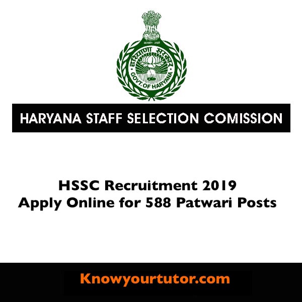 haryana staff selection comission patwari jobs 588 hssc